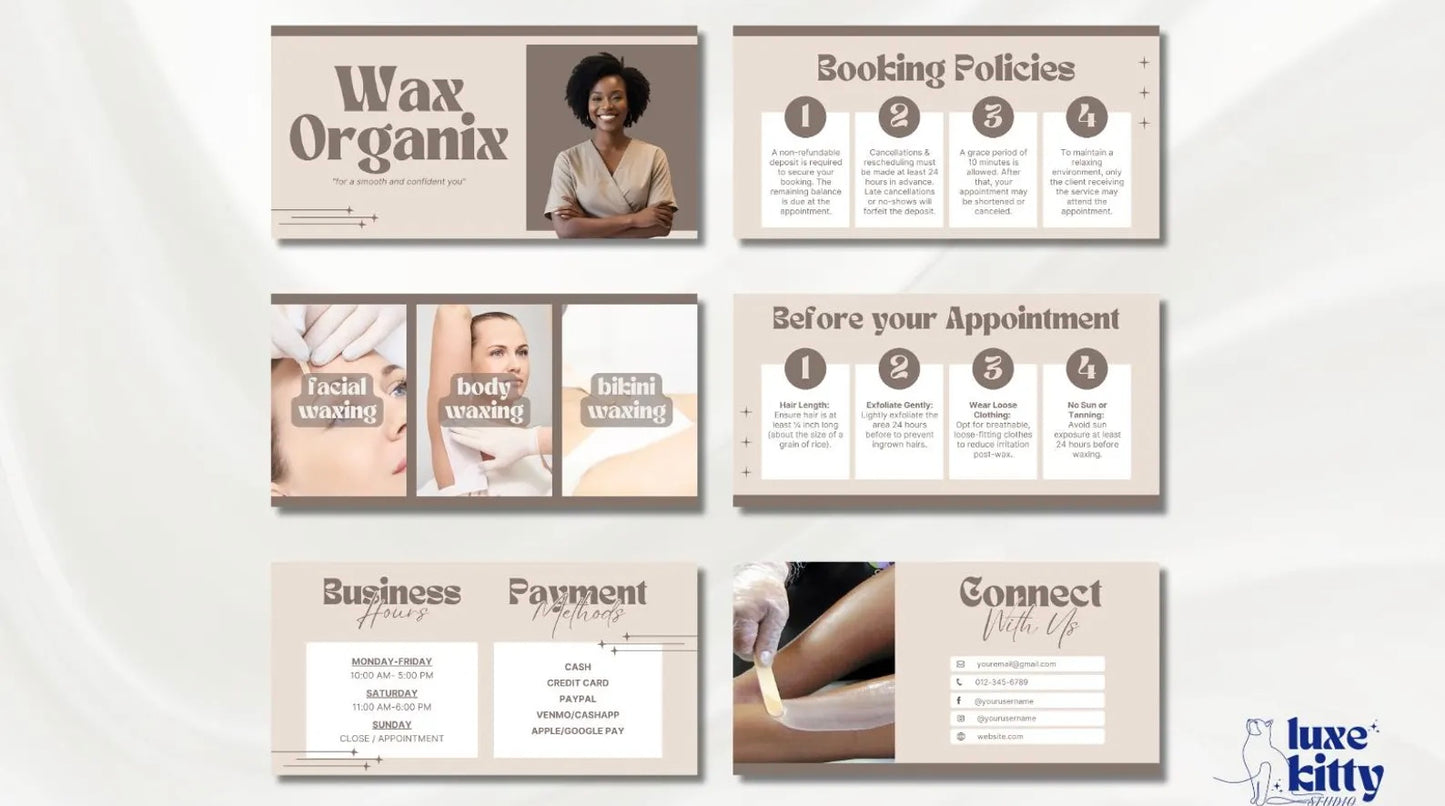 Website Waxing Specialist - Modèle 100% Personnalisable