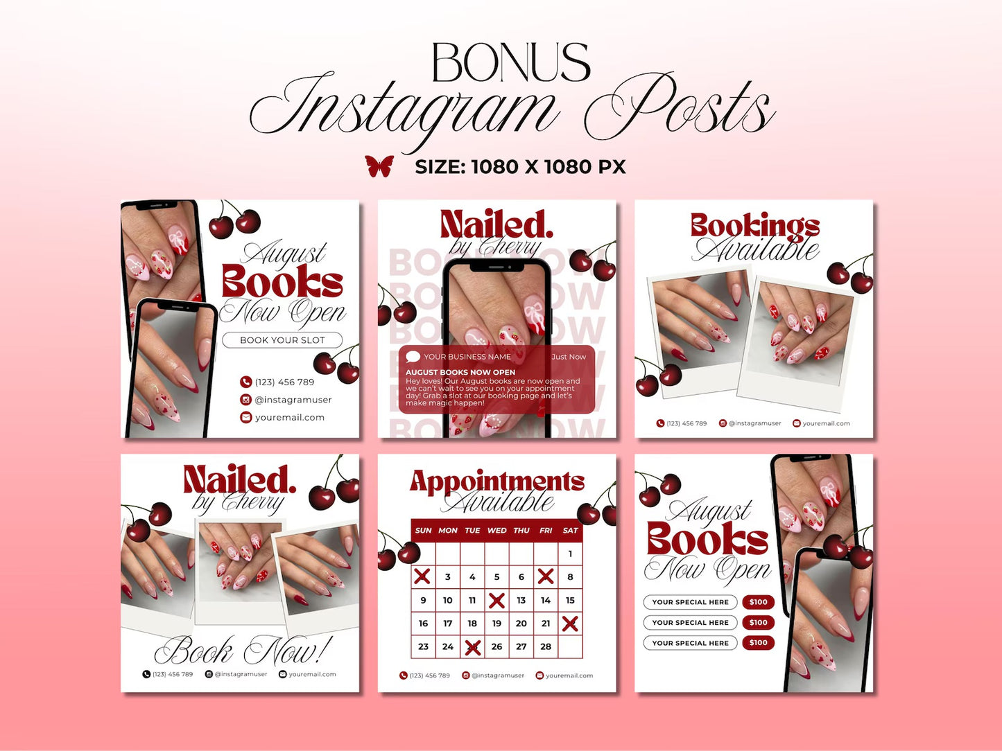 Website Glamour Nail Studio - Modèle 100% Personnalisable