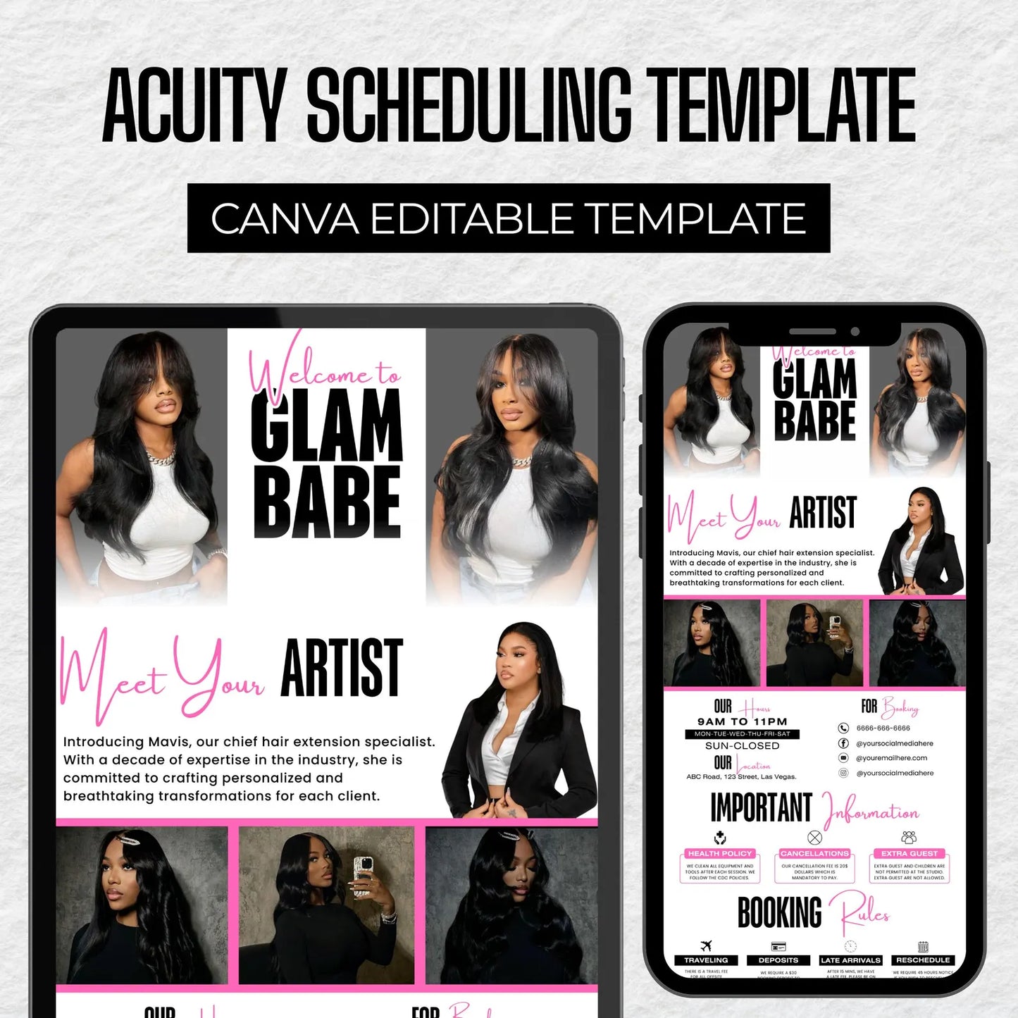 Website Hair Tech Pro - Modèle 100% Personnalisable