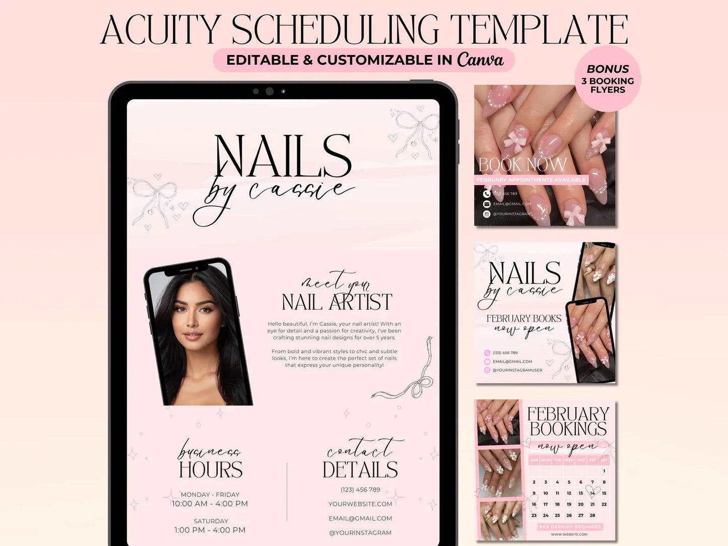 Website Pretty Nails - Modèle 100% Personnalisable