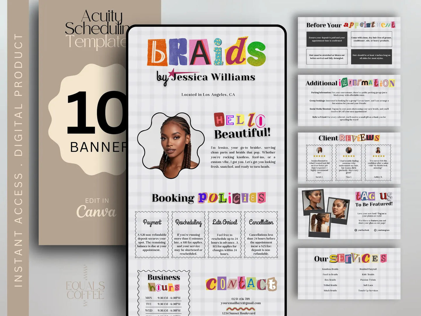 Website Braiding Studio - Modèle 100% Personnalisable