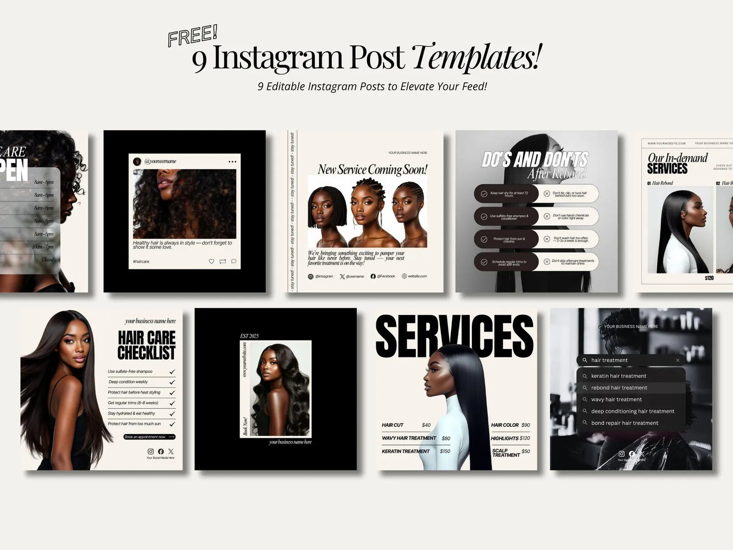 Website Luxury Hair - Modèle 100% Personnalisable