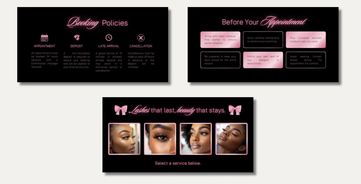 Website Lash Specialist - Modèle 100% Personnalisable