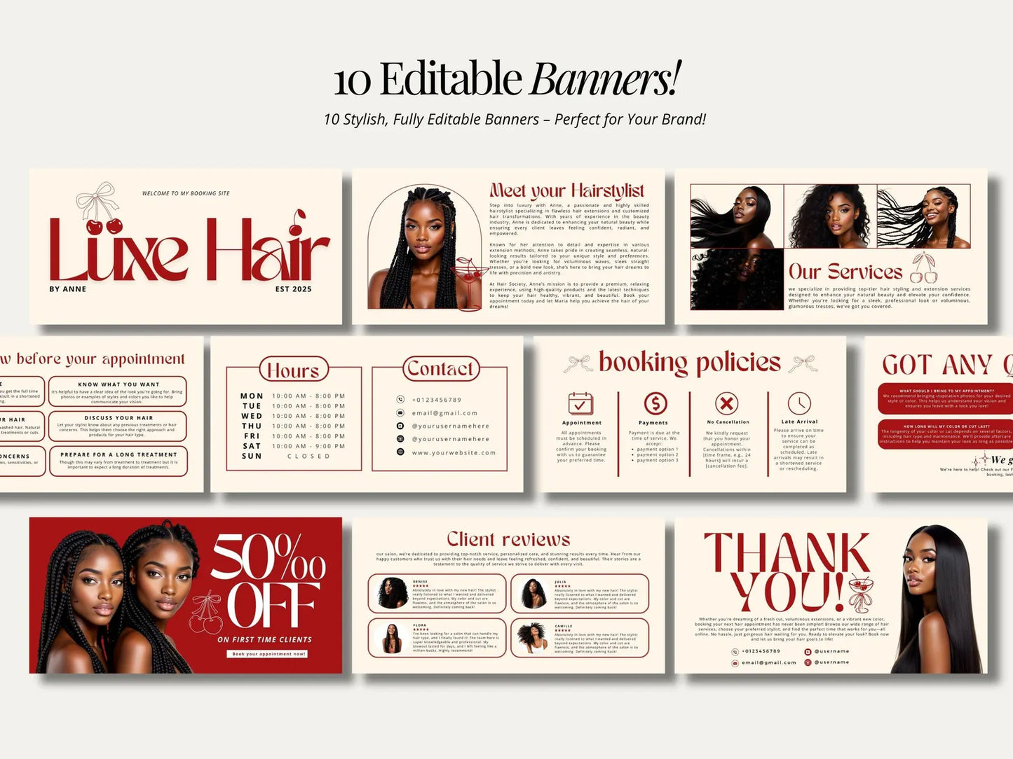 Website The Braid Expert  - Modèle 100% Personnalisable
