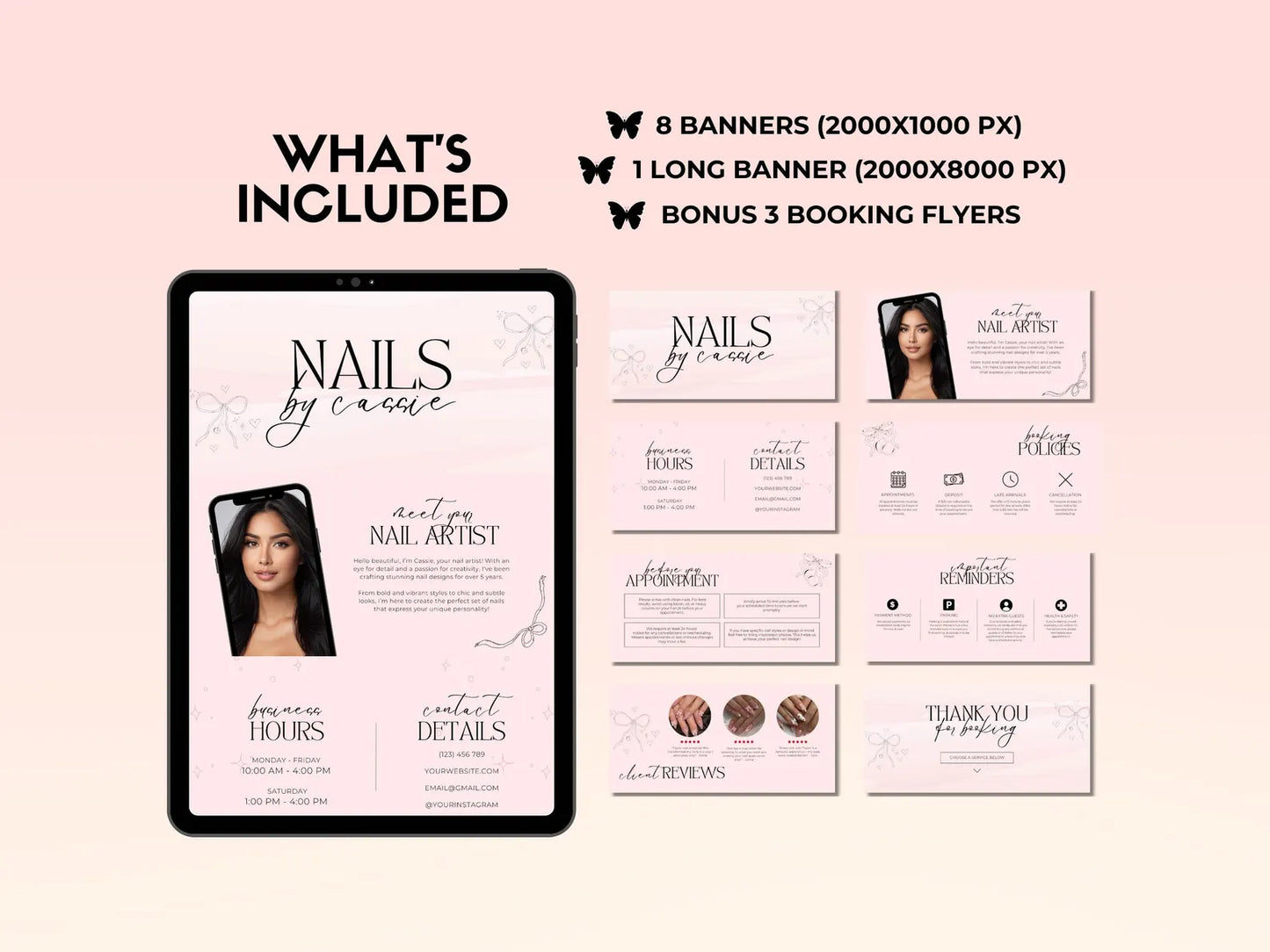 Website Pretty Nails - Modèle 100% Personnalisable