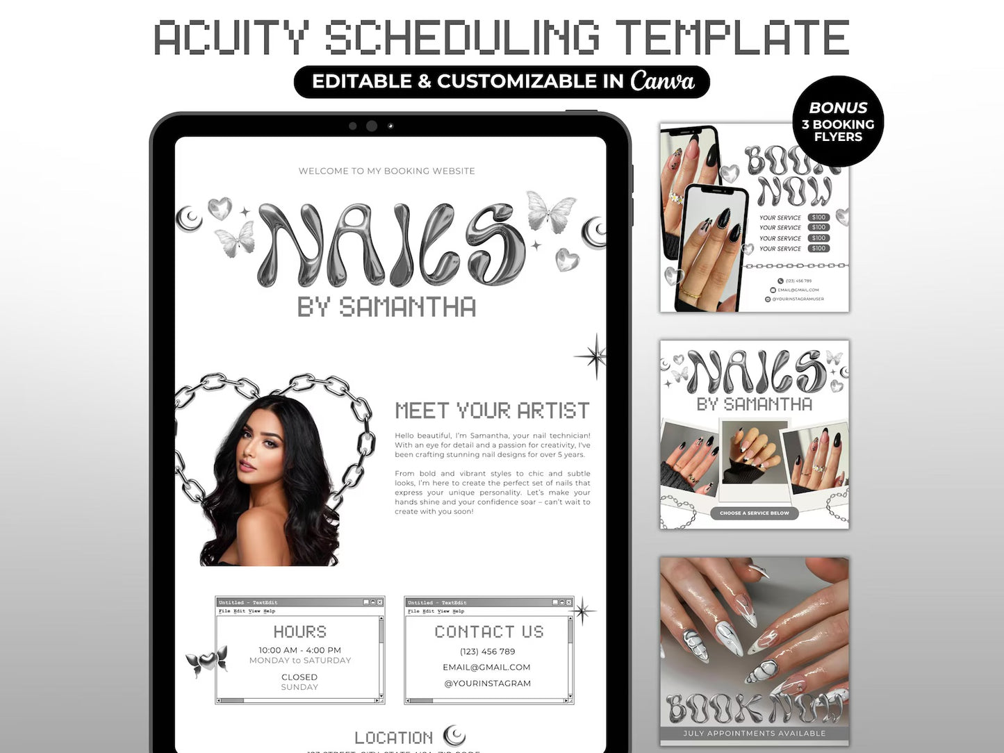 Website Nail Tech Elite - Modèle 100% Personnalisable