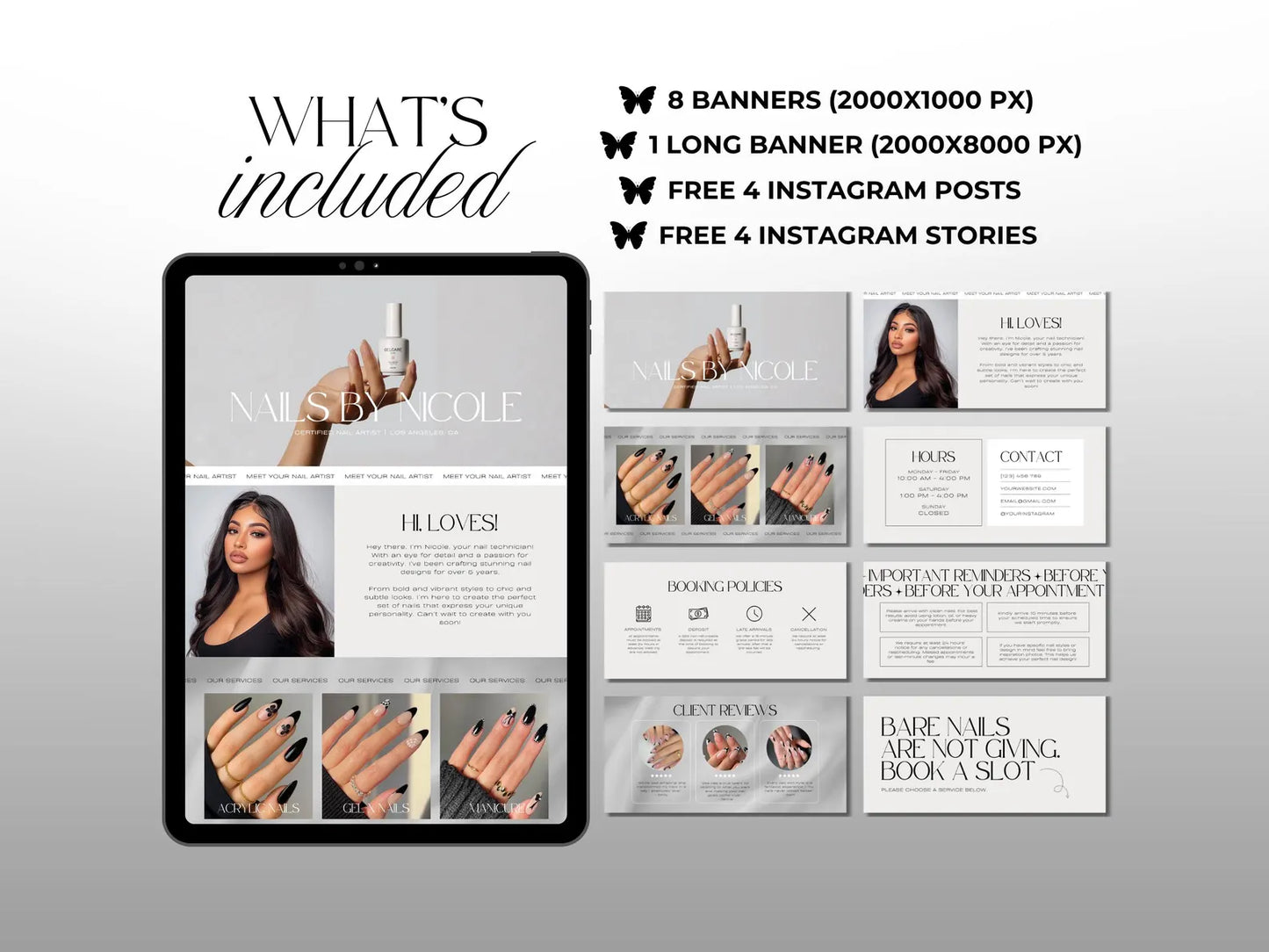 Website Nail Art Gallery - Modèle 100% Personnalisable