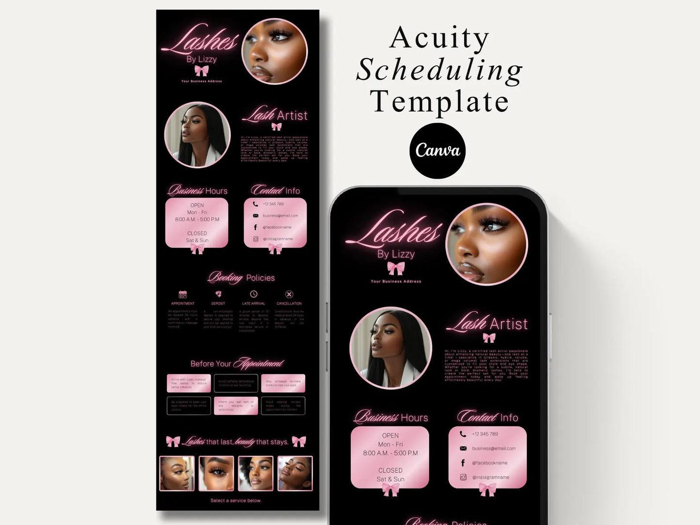 Website Lash Specialist - Modèle 100% Personnalisable