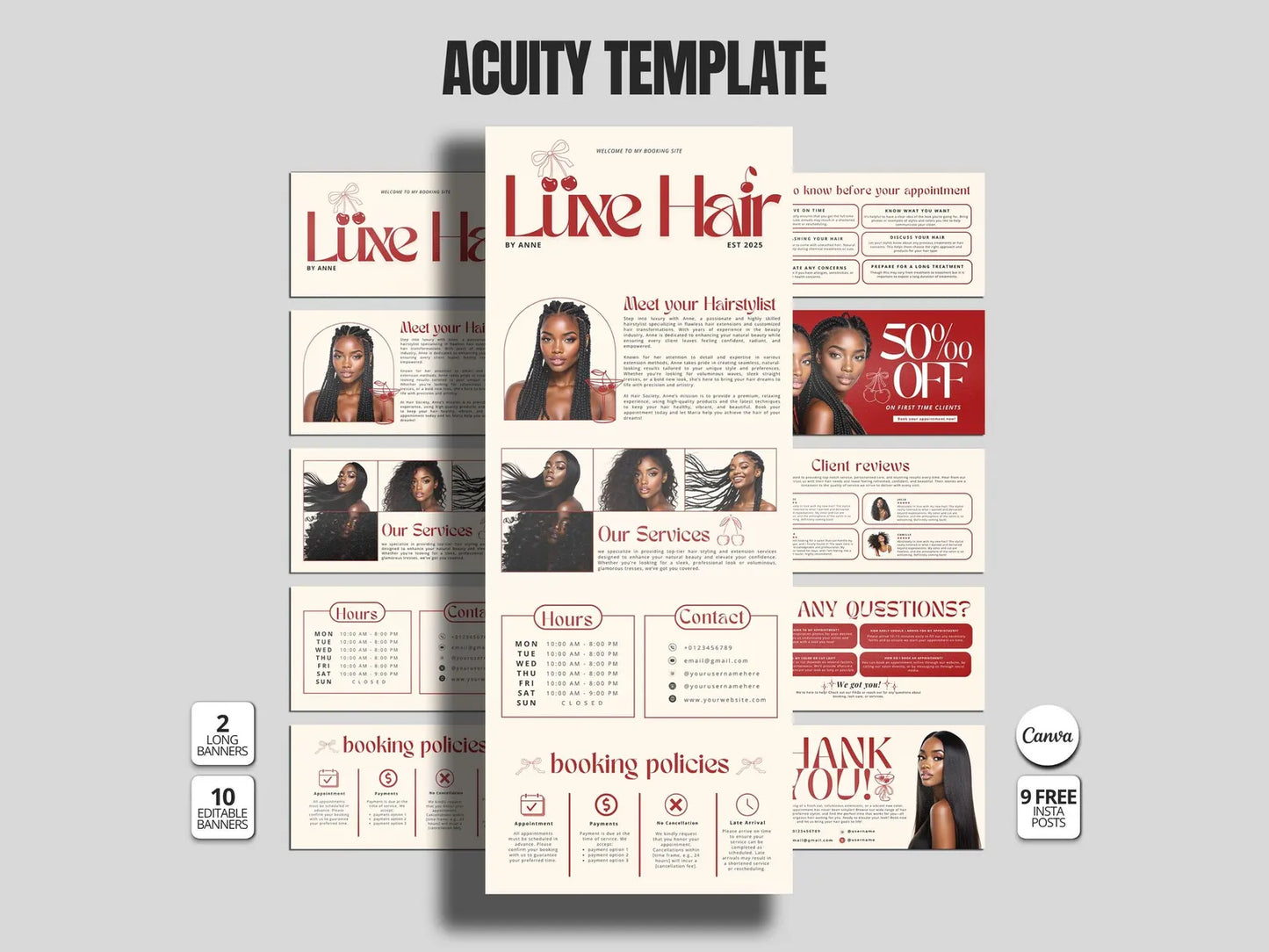 Website The Braid Expert  - Modèle 100% Personnalisable