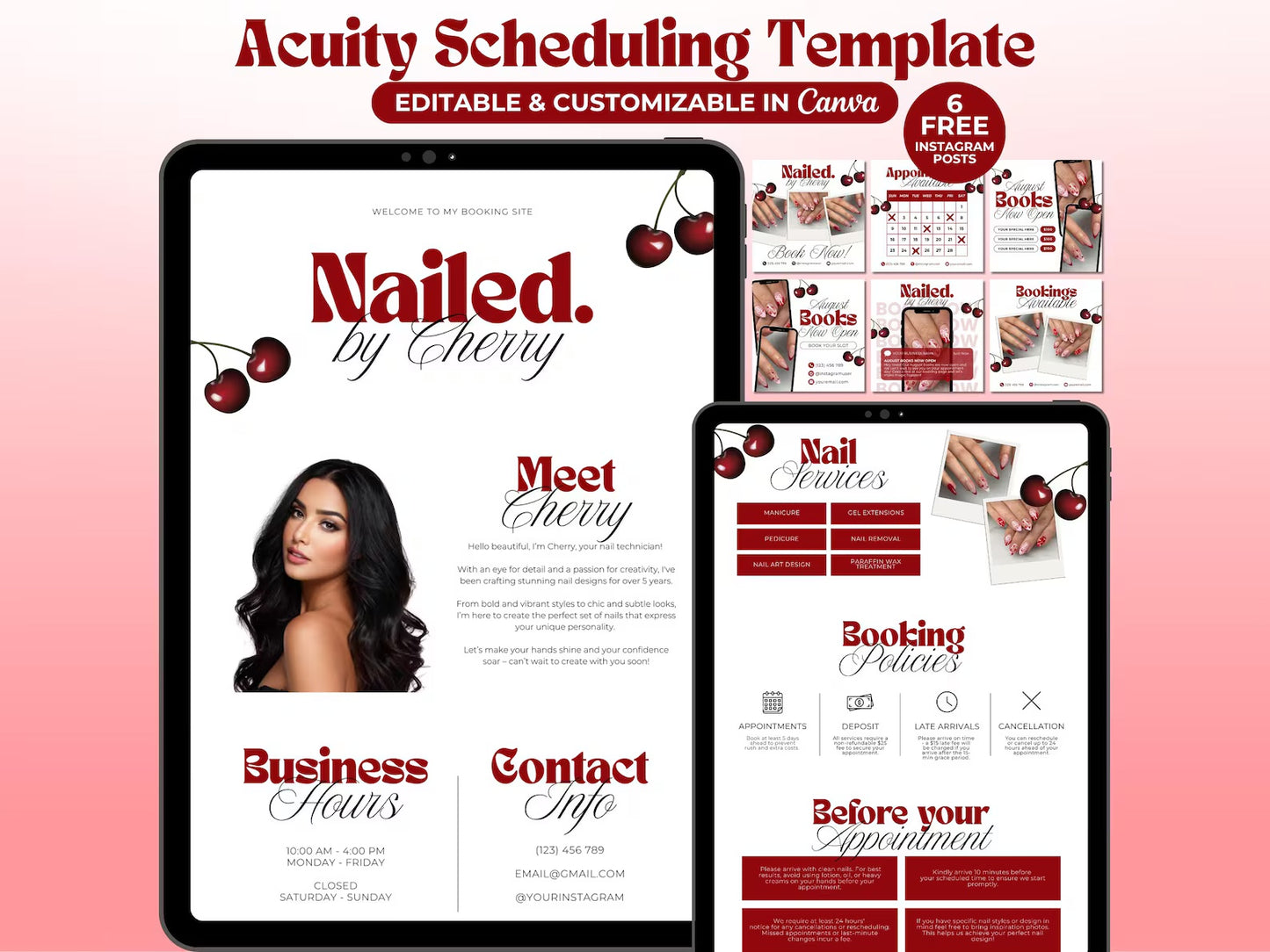 Website Glamour Nail Studio - Modèle 100% Personnalisable