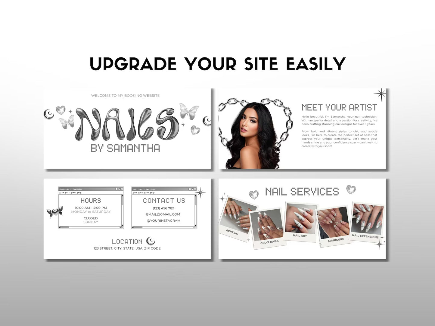 Website Nail Tech Elite - Modèle 100% Personnalisable