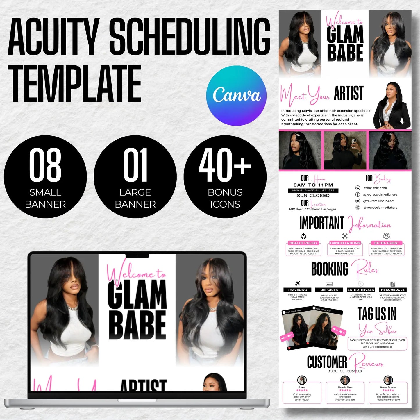 Website Hair Tech Pro - Modèle 100% Personnalisable