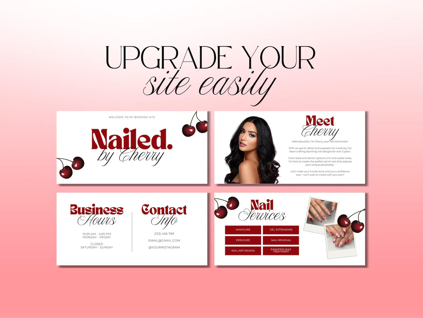 Website Glamour Nail Studio - Modèle 100% Personnalisable