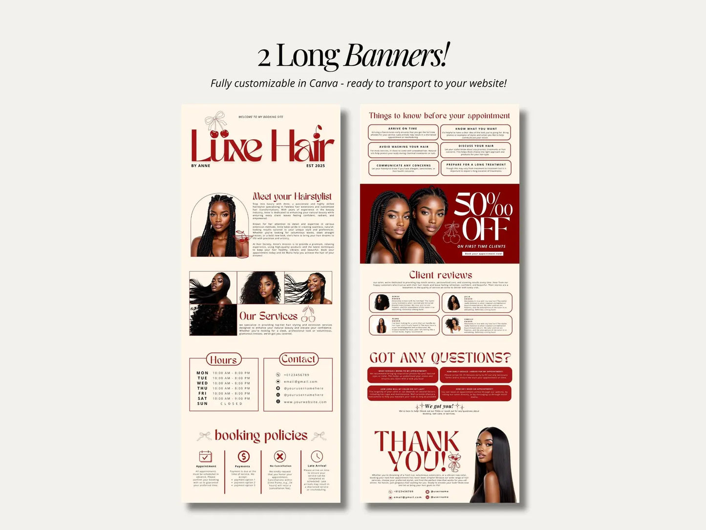 Website The Braid Expert  - Modèle 100% Personnalisable