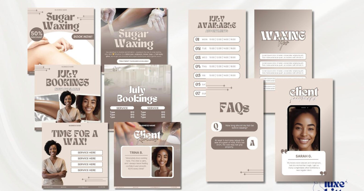 Website Waxing Specialist - Modèle 100% Personnalisable